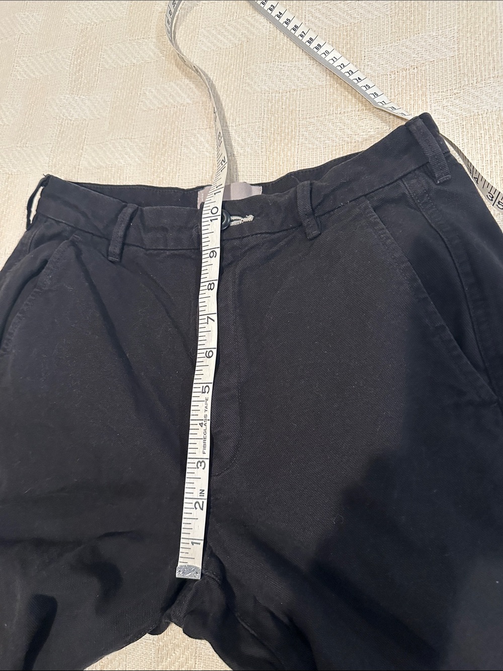 Everlane Curved Canvas Pant Sz 2 Black Cotton Minimalist Neutral Capsule Classic - Picture 12 of 13